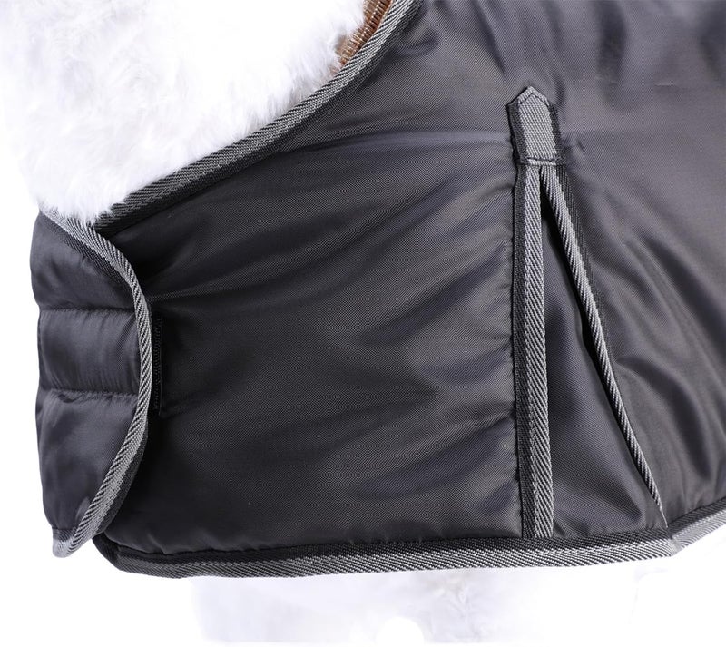 Gallopoff Winter Goat Blanket - 100g Fill Insulated, Waterproof Windproof and Breathable, Adjustable Cold Weather Coat for Goats Black XXX-Large - Image 3